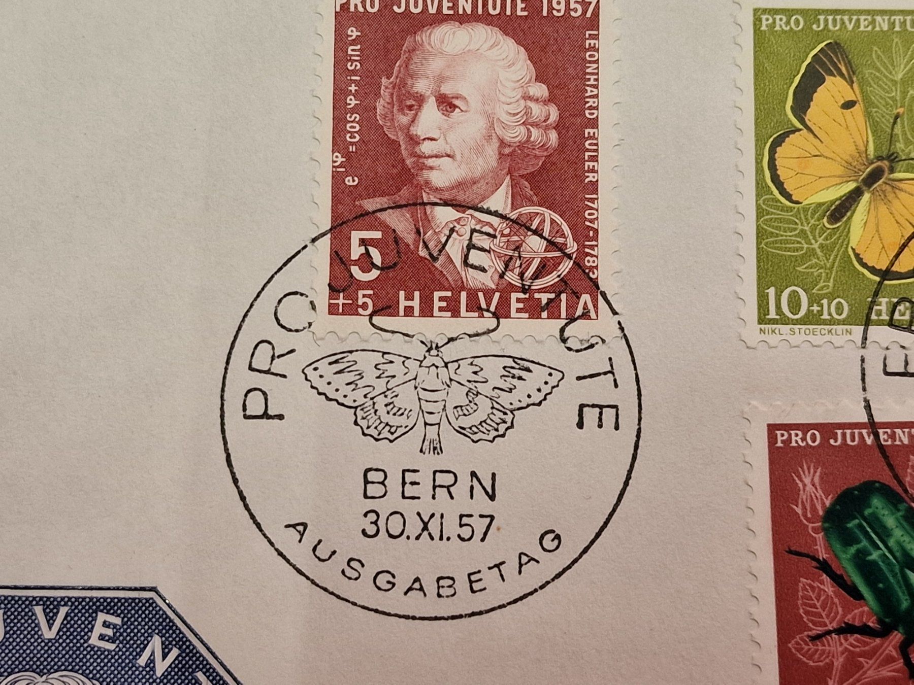 Tutti i francobolli: FDC CH Pro Juventute 1957 / SBK: 50.-- – Usato da Aesch LU venduto da briefmarken.uray 1