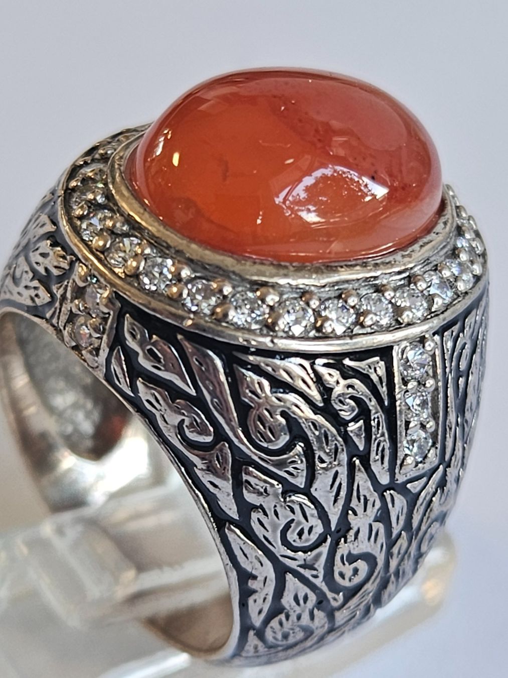 Anelli: Carneol cabochon Fingerring – Nuovo (secondo la descrizione) da Zürich venduto da Benedikt21 8