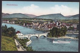 Rheinfelden Teilansicht mit Schiff Feldpoststempel