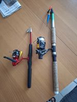 Angelset 2 Ruten mit Rollen und Schnur 2.7m 30-60g
