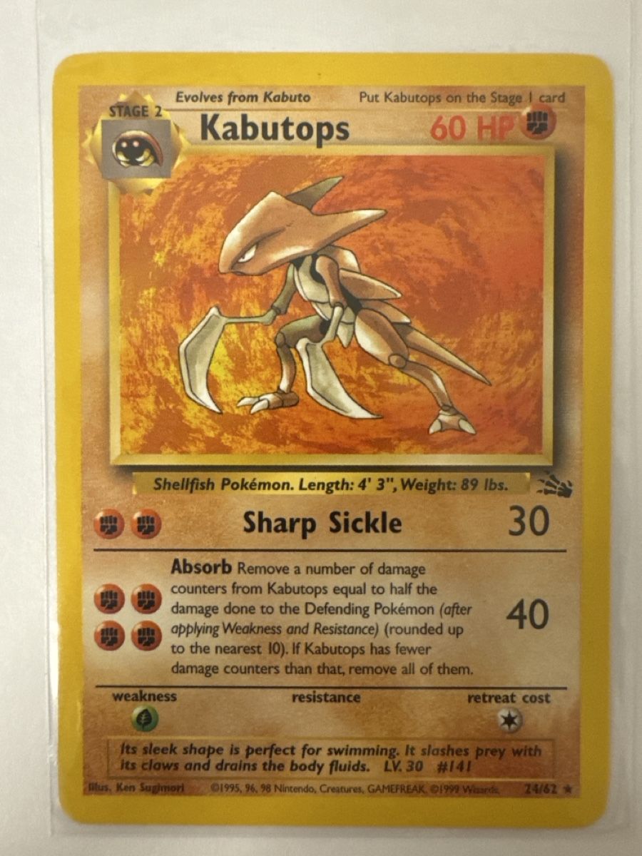 Pokémon Carte collezionabili: Kabutops 24/62 fossil ENG – Usato da Balerna venduto da Ul_roby_vecchi