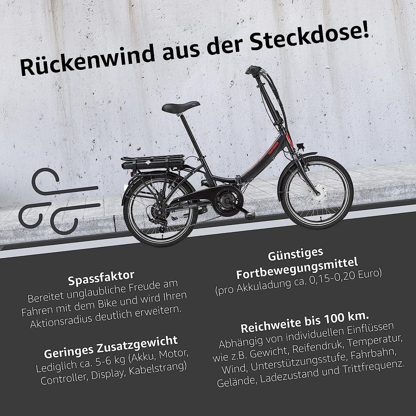 Biciclette: Telefunken E-Bike Kompakt F810 – Nuovo e nell'imballaggio originale da Bottighofen venduto da zaap 6
