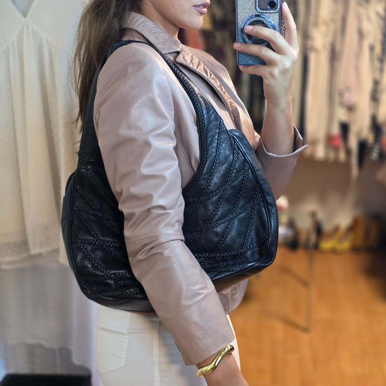 Braccialini Taschen für Damen: Braccialini Ledertasche Original Schwarz – Gebraucht aus Wald ZH von CapLux