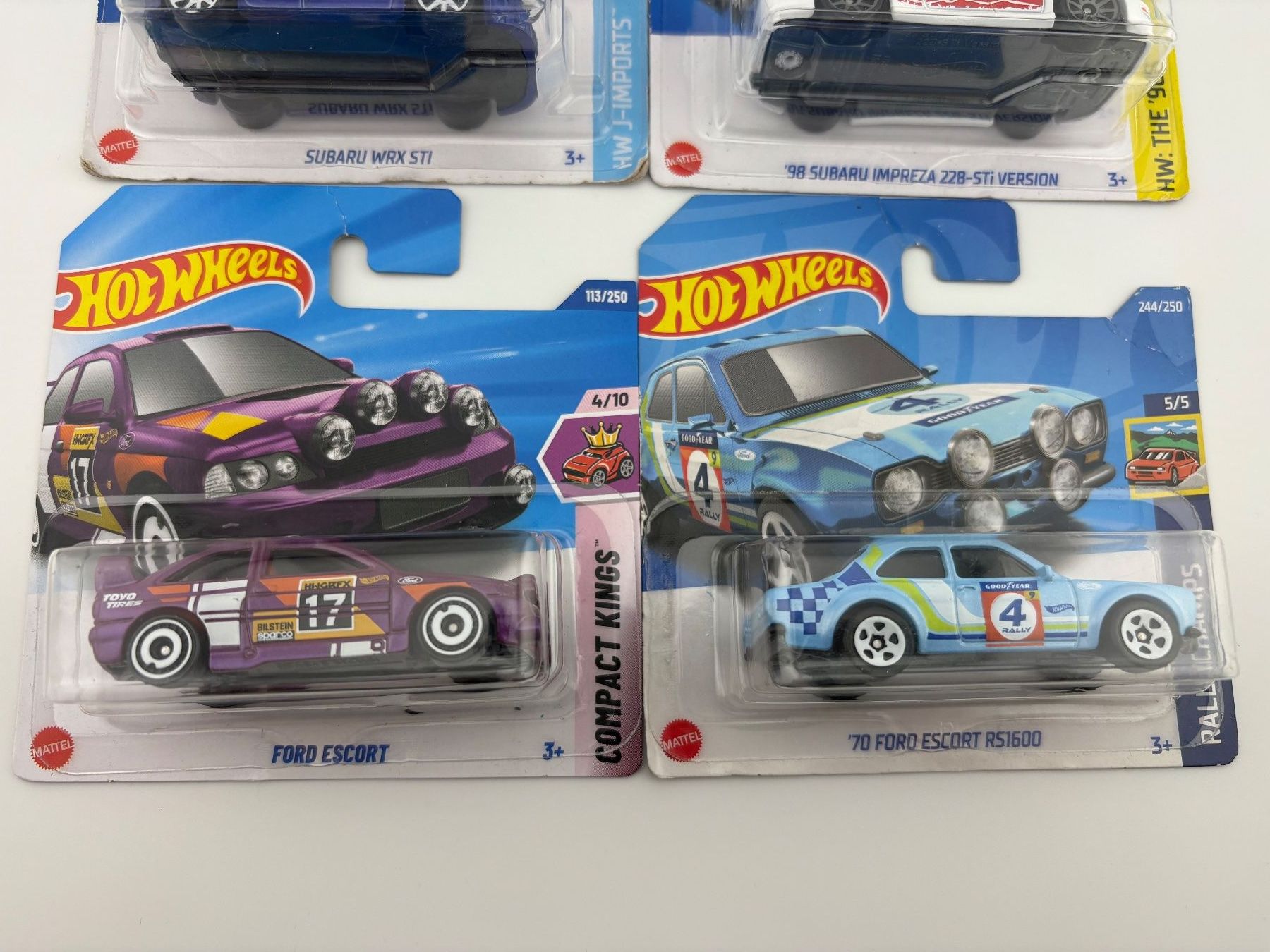 Hot Wheels Modellautos: 6 Hot Wheels Rally Cars Porsche, Subaru, Ford Escort Mix 30 – Neu (gemäss Beschreibung) aus Flawil von HeisseReifen 1