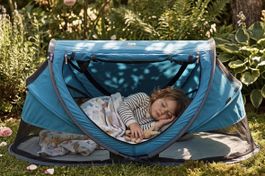 Deryan Pop-Up Reisebett Kinder mit Matratzen neuwertig