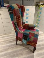 Original Kare Design Sessel Patchwork Velvet - Rarität