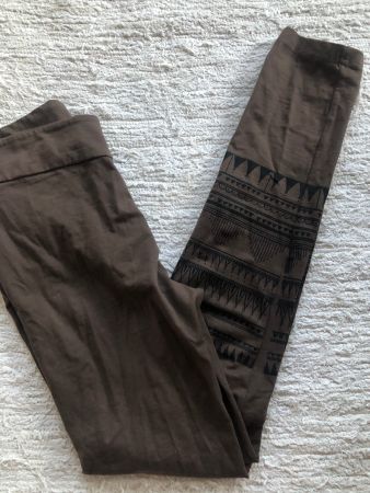Primitive Tribal Craft Bio Leggings xs 34 braun Boho Ethno