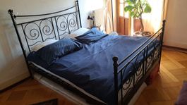 Lit NORESUND IKEA 160x200cm cadre de lit en métal noir