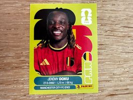 Panini Aufkleber Jérémy Doku Belgien BEL 16 United Edition