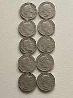 Lot mit 10 Stk. alten 5 Rp.  (9 x 1905 / 1 x 1895)