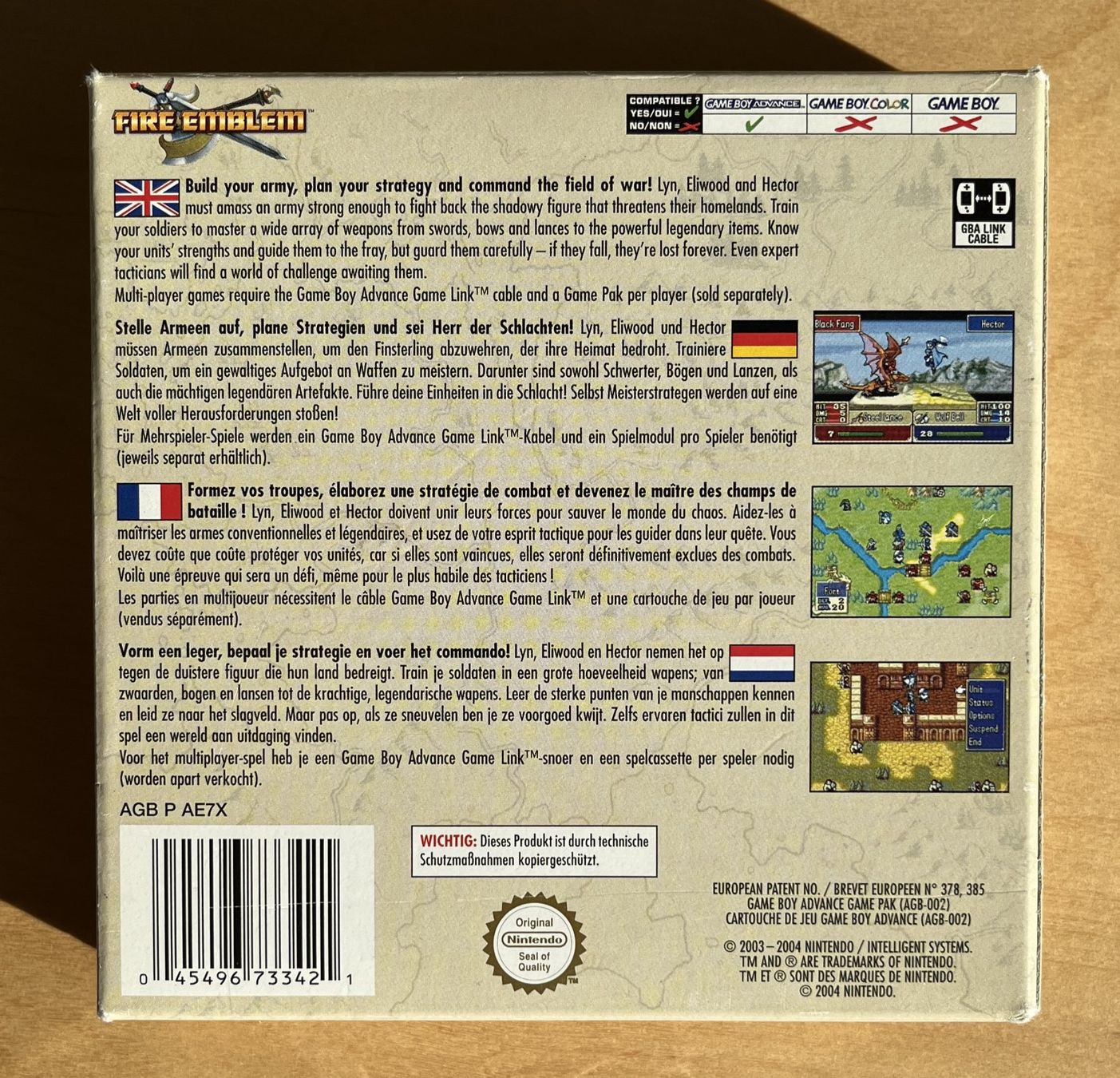 Nintendo Giochi: Fire Emblem GameBoy Advance OVP Komplett – Usato da Dornach venduto da Deco89 1