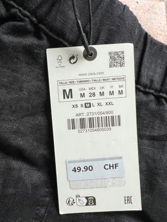 Zara 100% Leinenhose - NEU mit Preisschild (Grösse M)