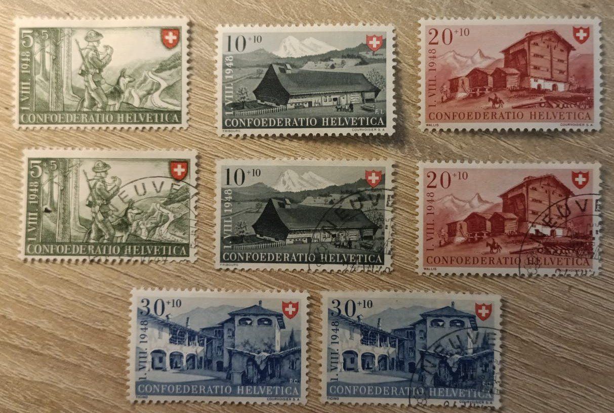 Tutti i francobolli: Lote sellos suiza 1948 – Usato da Stein am Rhein venduto da tom_fq6v