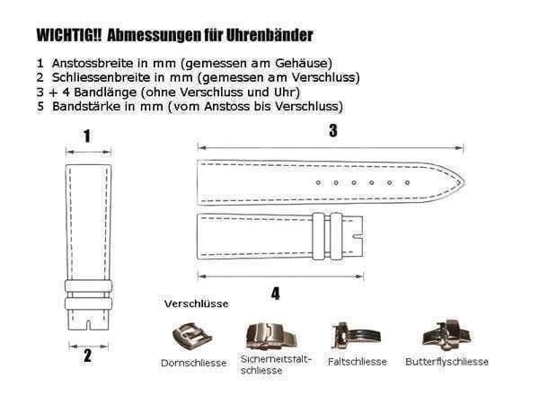 Thunderbirds Uhrenband Edelstahl 22mm Rundanstoss 47mm 5