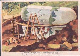 Armée Suisse Mob 1939, Camouflage d'un Abri en béton (14)