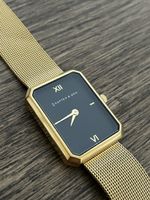 KAPTEN & SON Grace Damen Uhr Goldfarben Mesh-Armband funktio