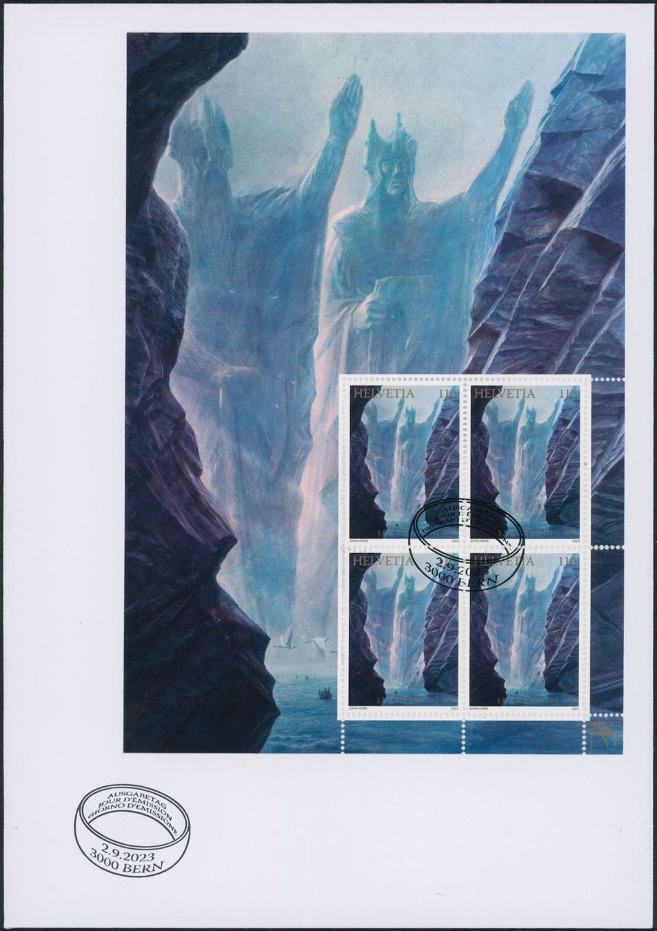 Tutti i francobolli: 2023 - Tolkien - Spezialbogen - Ersttagsbrief FDC ET – Usato da Schindellegi venduto da leecollect