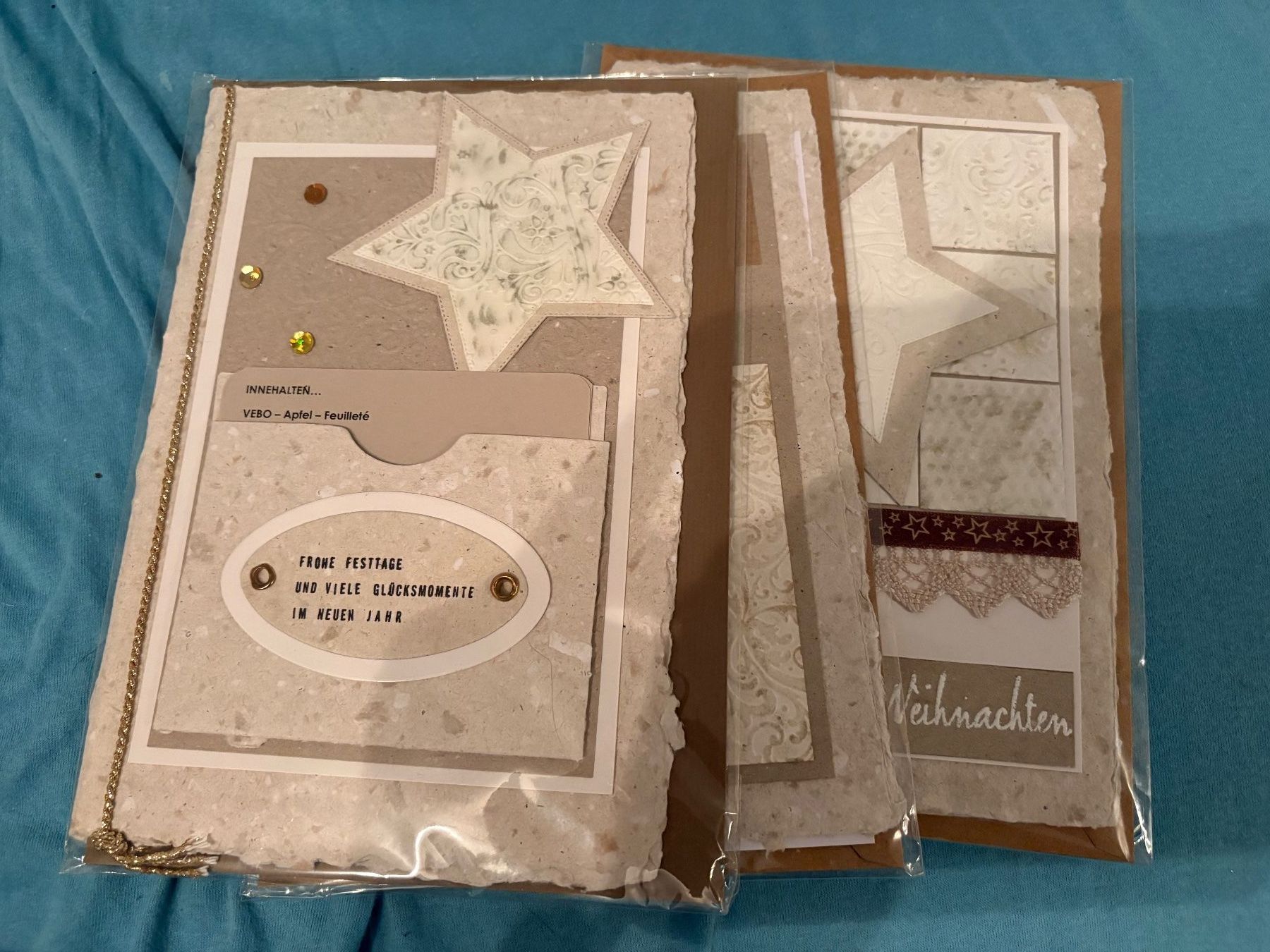 Cartoline: Weihnachtskarten Set 3 Stück handgemacht Grusskarten Neu – Nuovo e nell'imballaggio originale da Richterswil venduto da irenemiz