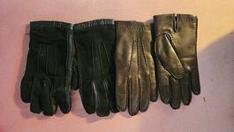 Lederhandschuhe braun und Wildlederhandschuhe schwarz