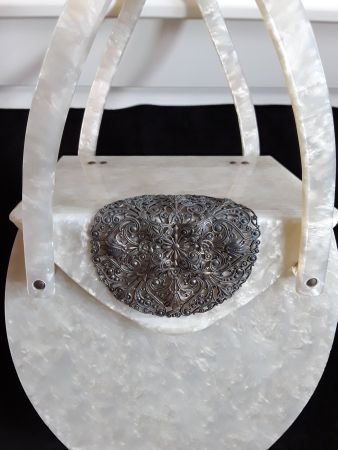 Antike luxuriöse Art Déco Bakelit Handtasche ca 1920-30