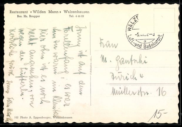 Cartoline postali: Walzenhausen, Restaurant Wilden Mann mit – Usato da Berlin venduto da bartko-reher 1