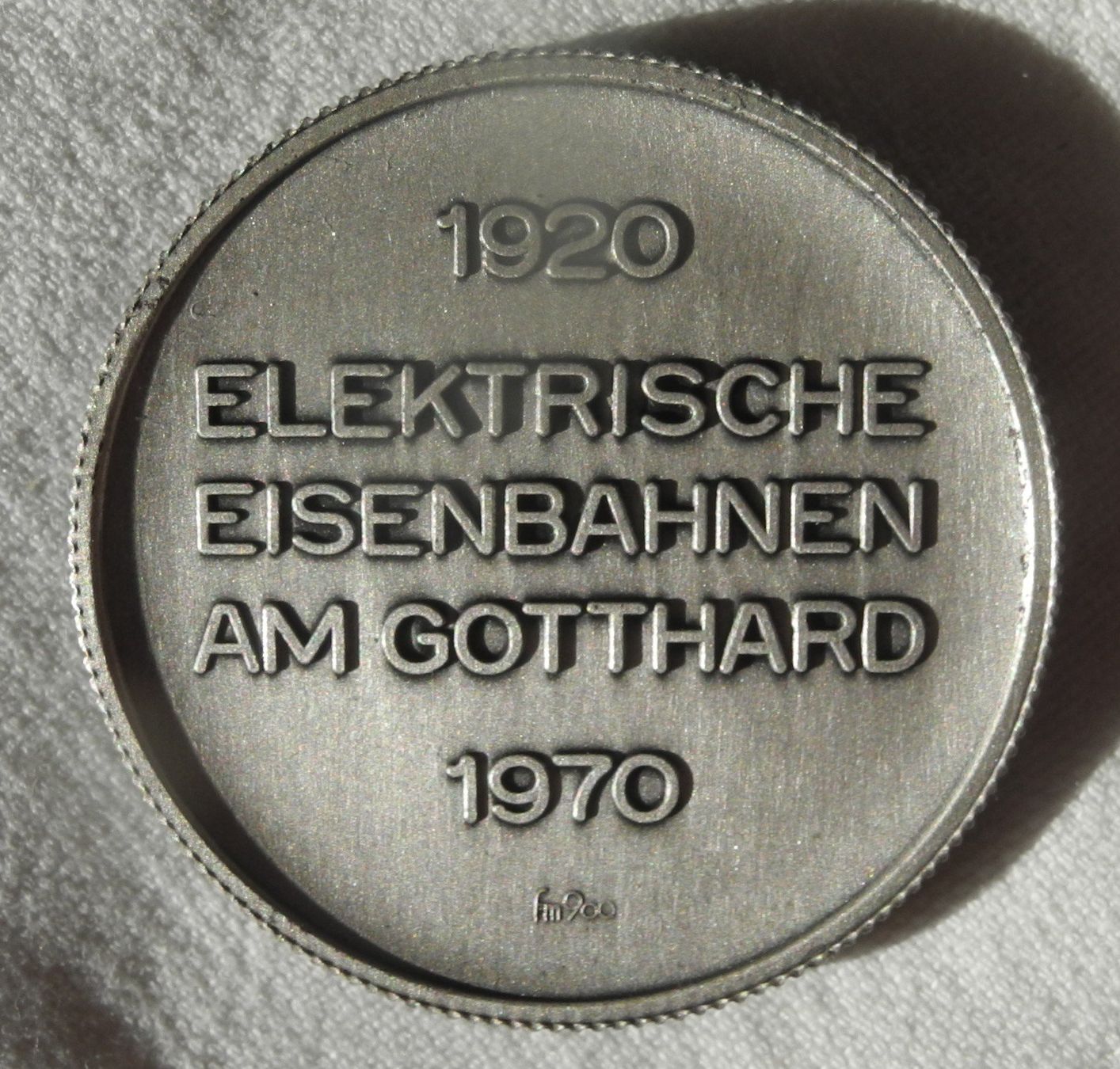 Medaglie: Gedenkmedaille Gotthardbahn 1920-1970 – Nuovo e nell'imballaggio originale da Niederried b. Kallnach venduto da hanatim