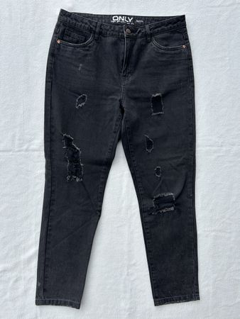ONLY Jeans, Schwarz, Used Look, Grösse 28/34 Top Zustand!