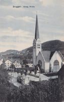 Bruggen St. Gallen Evang. Kirche mit Strassenbahn / Tram
