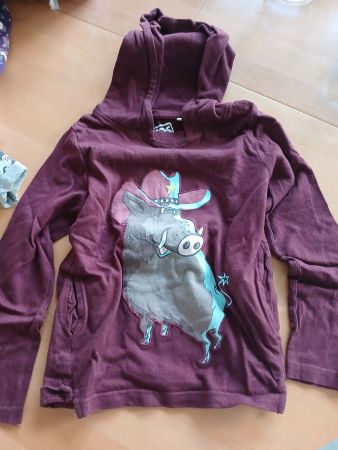 Kapuzenpullover Junge Ferkel Motiv Grösse 110 guter Zustand