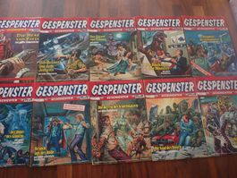 10 alte GESPENSTER Geschichten Comic Hefte BASTEI Verlag (c)