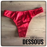 Sexy Verführerischer roter Satin Slip Women Tanga 🟥S🟥