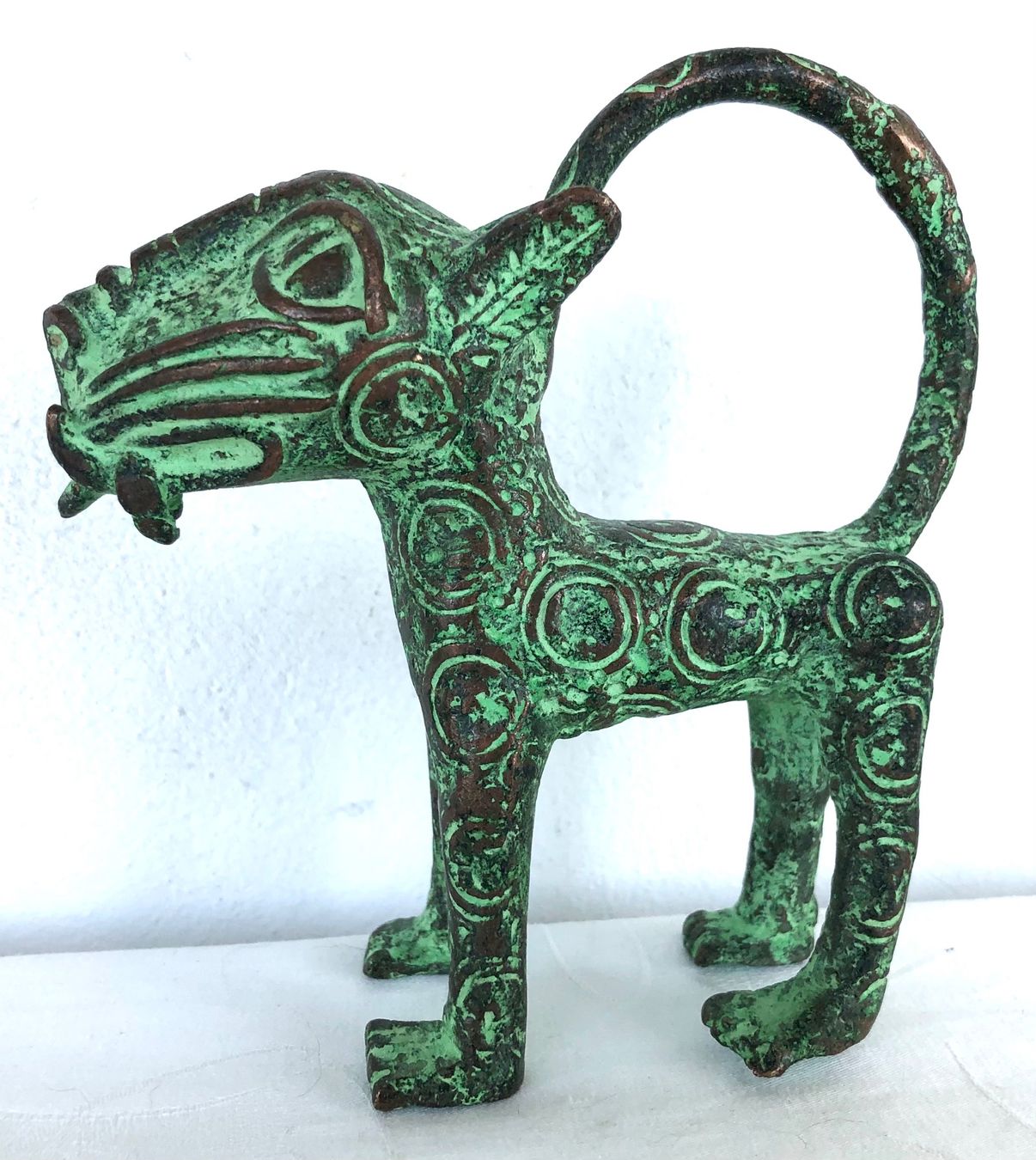 Sculture & Statue: feiner alter Leopard Bronze Benin Höhe 13,5 cm – Usato da Rüthi (Rheintal) venduto da Kunsthaus777 1