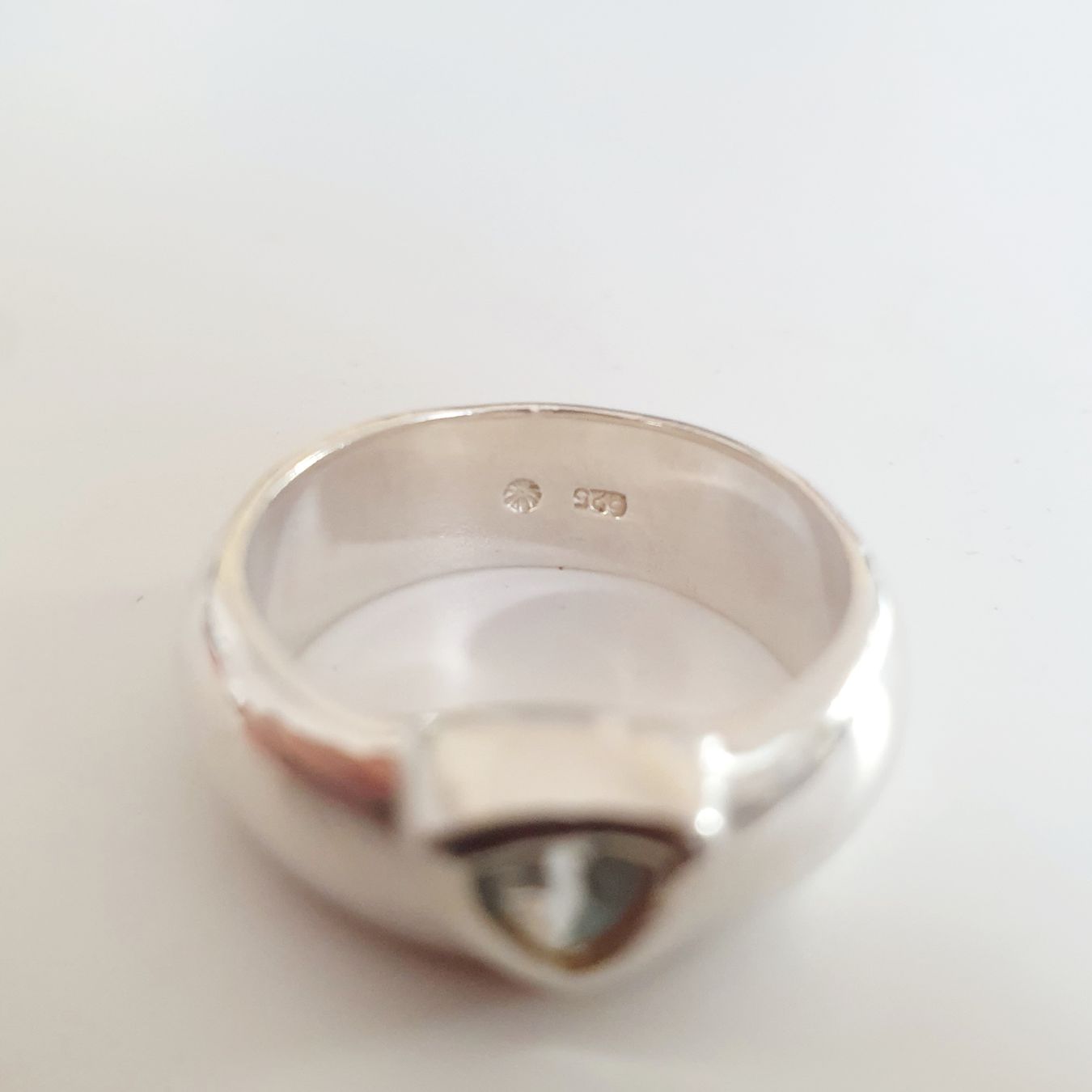 Anelli: Silberring 925 mit hellblauem Stein, Grösse 18.2 mm – Usato da Kreuzlingen venduto da Wunderkiste123 4