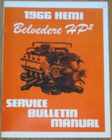1966 HEMI Plymouth Belvedere HP2 Service Bulletin Manual