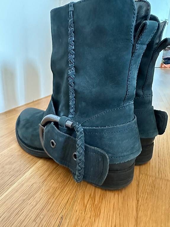 Damenschuhe: Wildleder Stiefeletten SPM 38 dunkelblau – Gebraucht aus Rothenburg von wer_g9fd 4