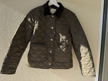 H&M Quilted Jacket, size XS, dark green
