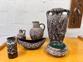 Vintage Keramik Vasen Set - W.Germany Pottery