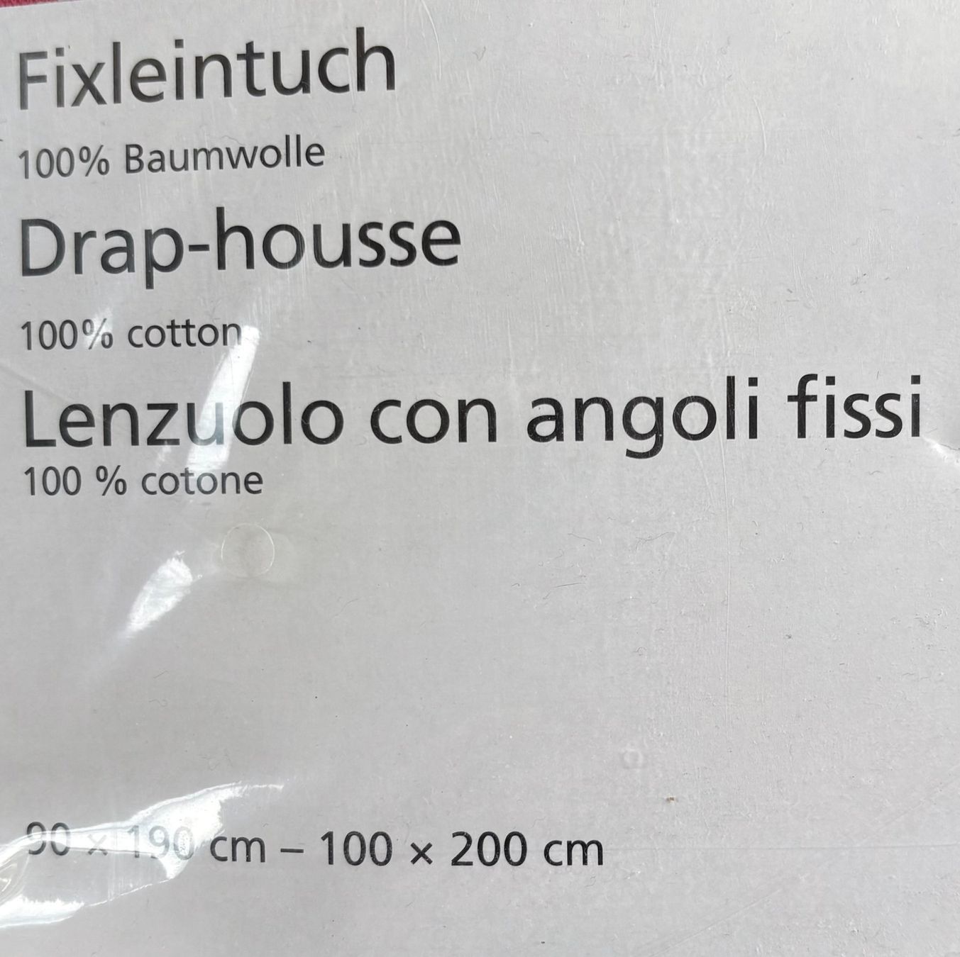 Biancheria da letto: FIXLEINTUCH 100% BAUMWOLLE ROT NEU & ORIGINALVERPACKT – Nuovo e nell'imballaggio originale da Ostermundigen venduto da crazy-horse-1840 1