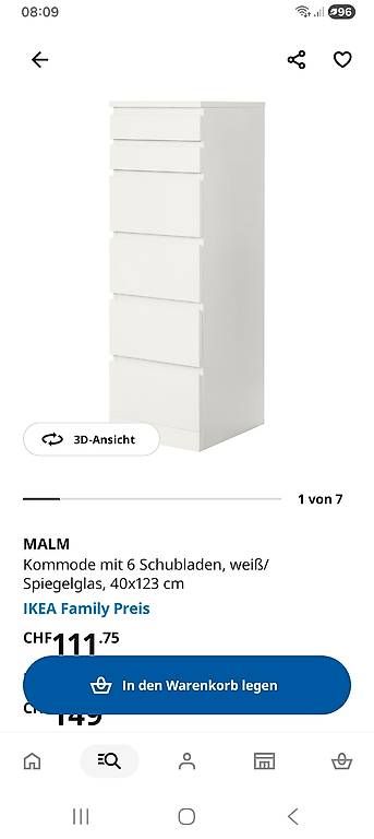 Kommoden: Malm kommode hoch mit 6 schubladen – Gebraucht aus Lufingen von Jsn