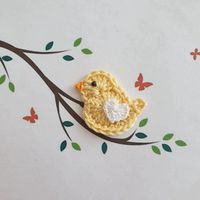 1 Stück Küken Bibeli Pulcino gehäkelt crochet uncinetto 074
