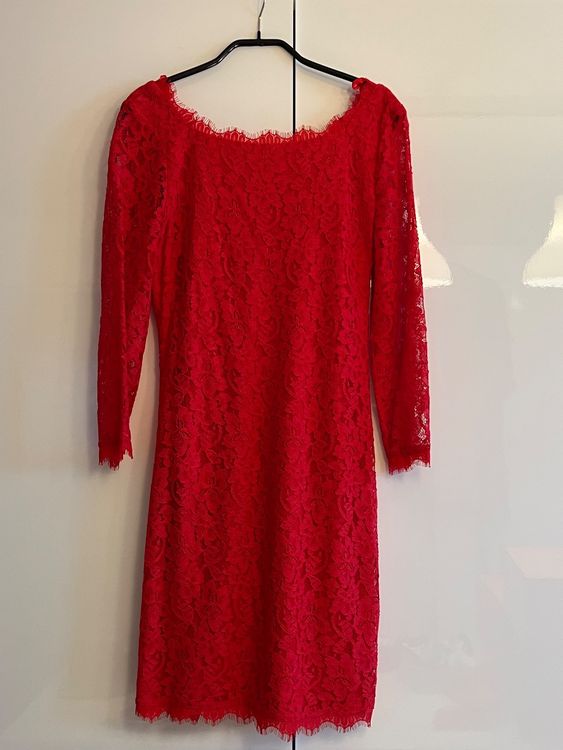 Diane Von Fürstenberg Kleid Zarita Spitze rot Grösse 6 | Kaufen auf Ricardo