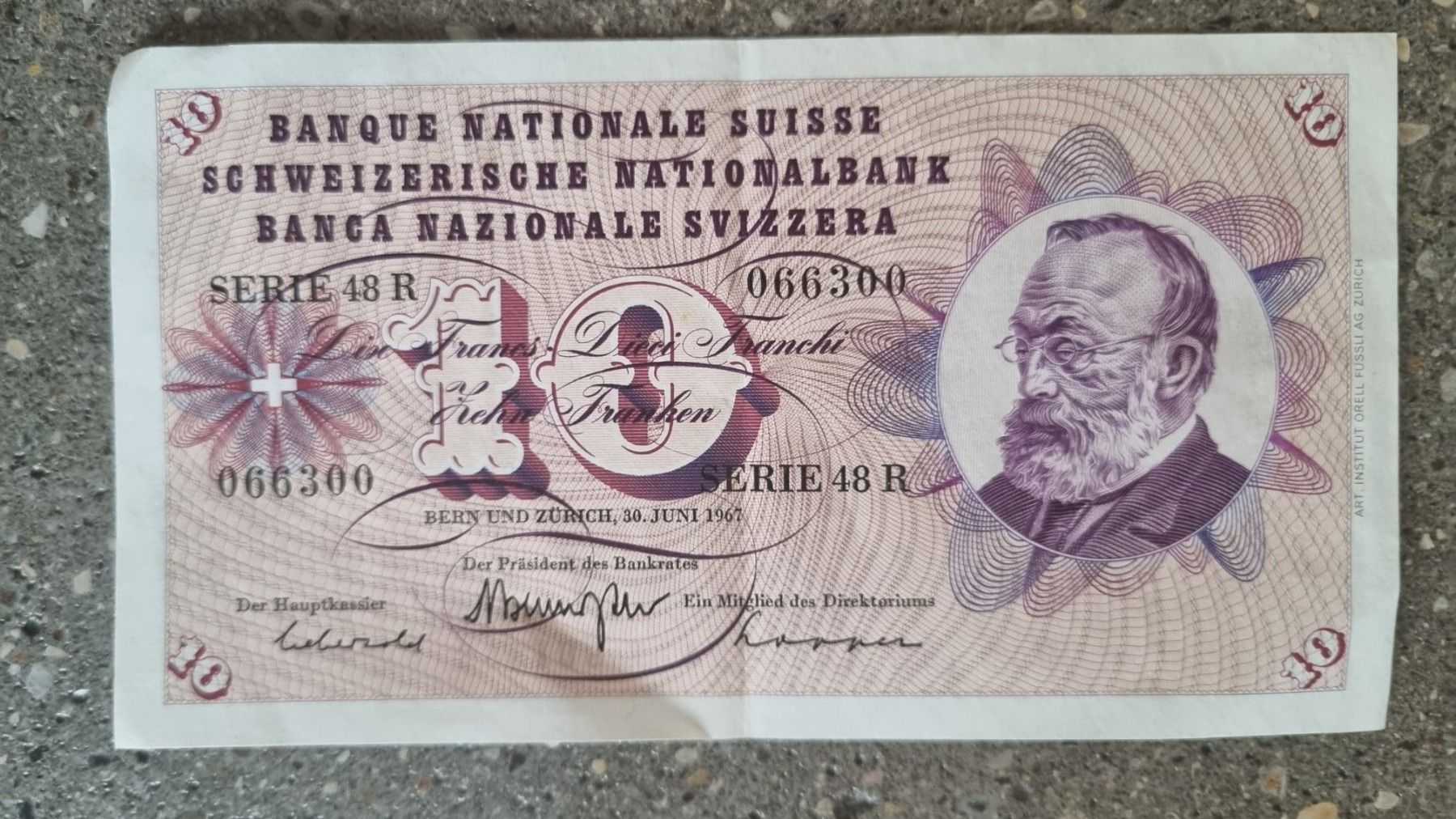 Banknoten: Alte Schweizer Banknoten 5. / 6. Serie – Gebraucht aus Therwil von  3