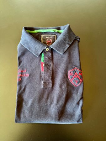 GANT, Polo-Shirt, langarm, blau, Grösse XL
