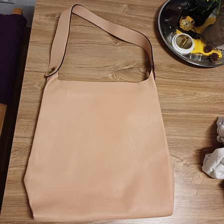 Schultertasche VITA Lederimitat Beige Damen Tasche PATA