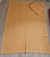 2Stk. Baumwoll Decken Waffelpikee orange 185 x 140 cm 