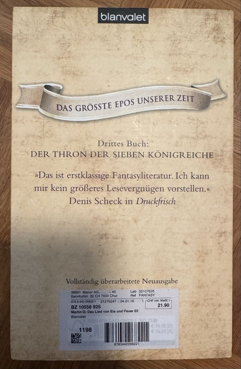 Bücher: George R.R. Martin - Das Lied von Eis und Feuer – Gebraucht aus Schmerikon von mish98 1