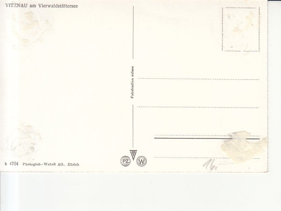 Cartoline postali: Vitznau ca. 1950 – Usato da Bürglen TG venduto da StampGraf 1