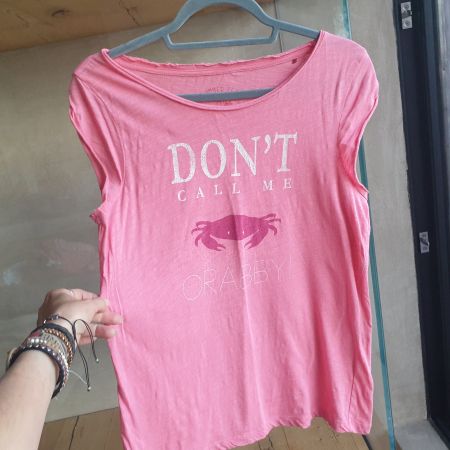 🐸 EDC ESPRIT T-SHIRT S DON'T CALL ME CRABBY