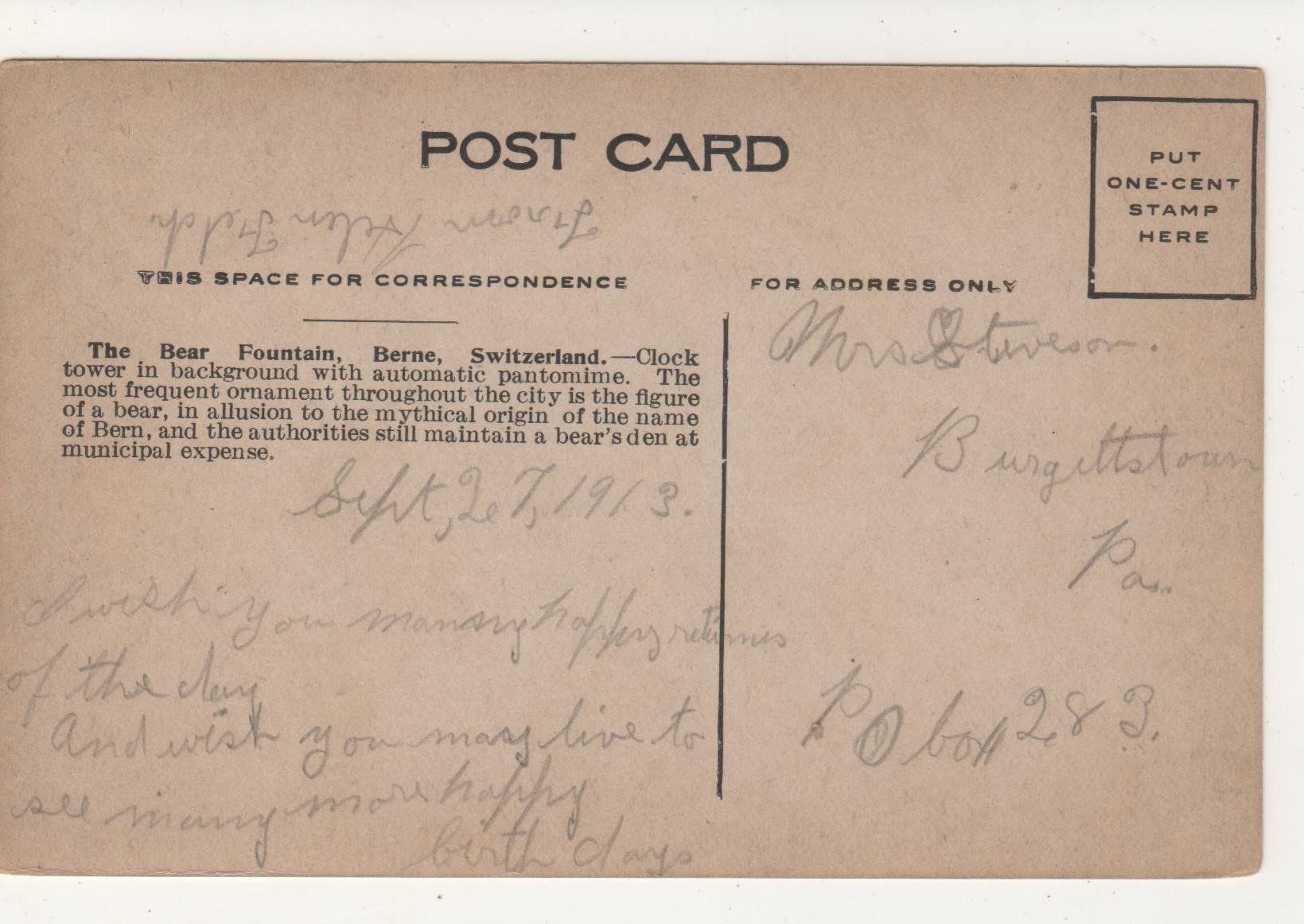 Cartoline postali: Colorierte Ansichtskarte Bern 1913 – Usato da Remetschwil venduto da Hofiii 1