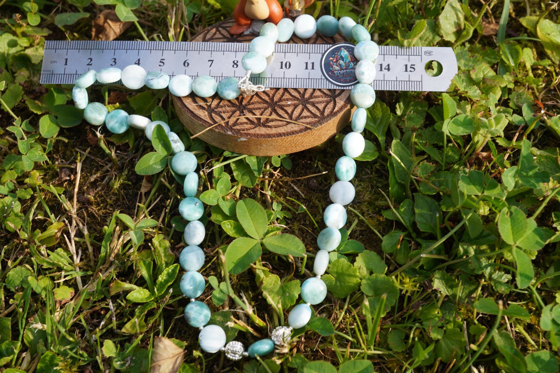 Catenine: Larimar  Plates     TOP Kette mit Silber  & Verschluss – Nuovo e nell'imballaggio originale da Eschenbach SG venduto da topstone